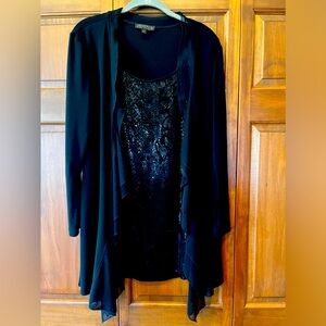 Picadilly long sleeve, dressy topper. Sz L